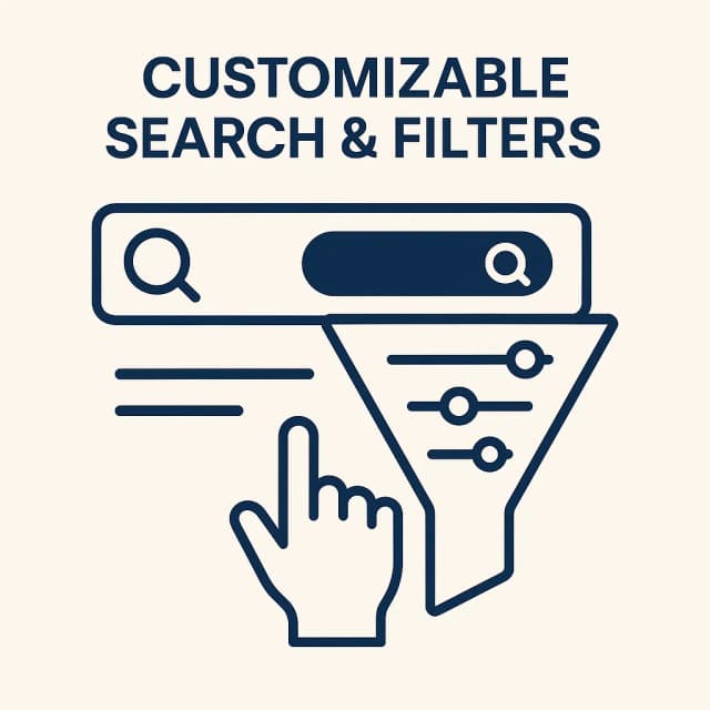 Customizable Search & Filters